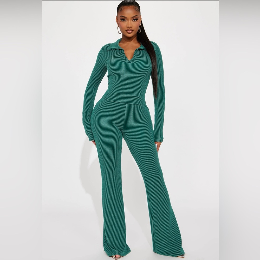 Fashion Nova Josie Ribbed Long Sleeve Marching Set